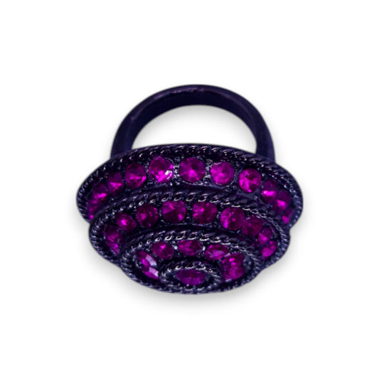 Metal Purple Cubic Zirconia Statement Ring