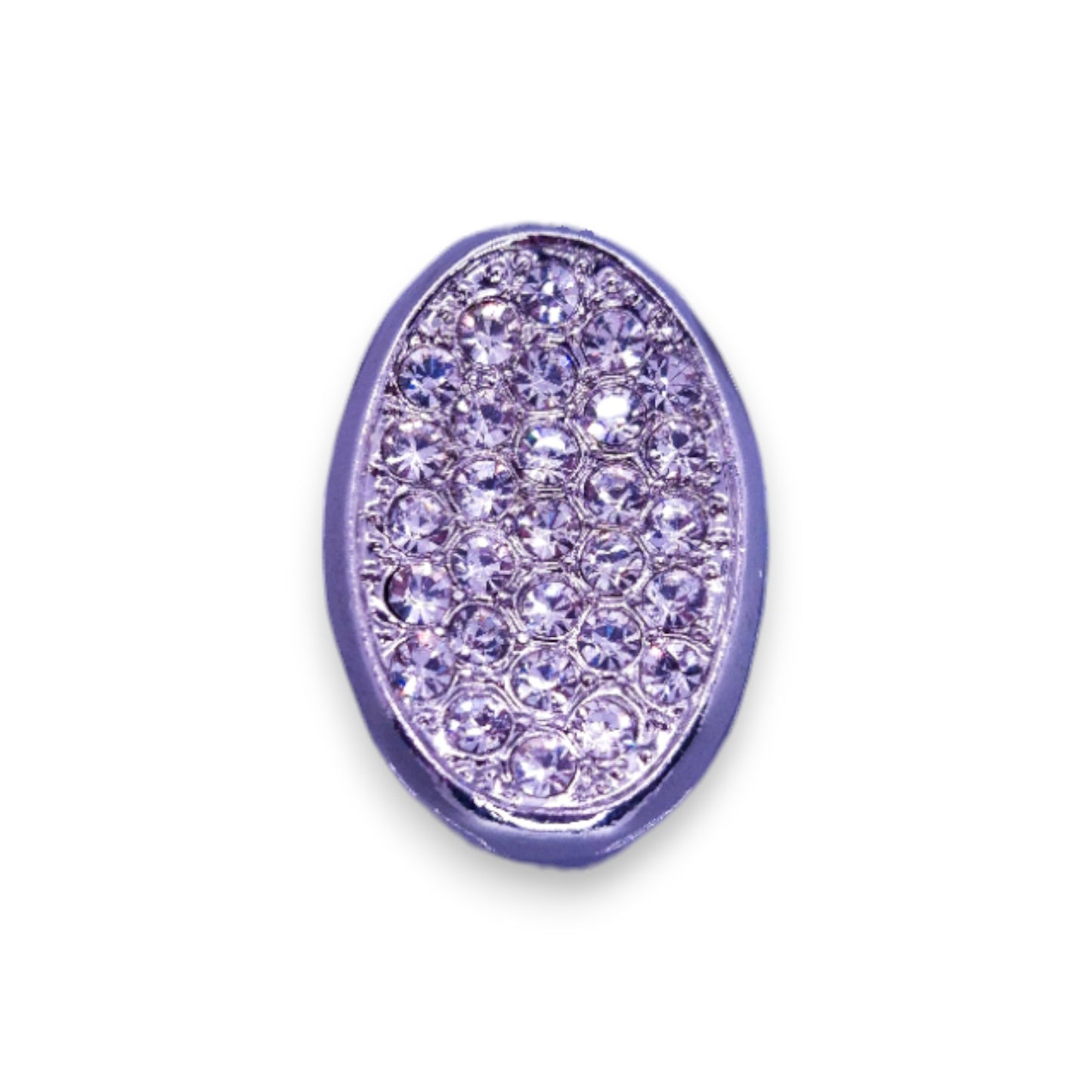 Silver Tone Clear Stones Statement Ring