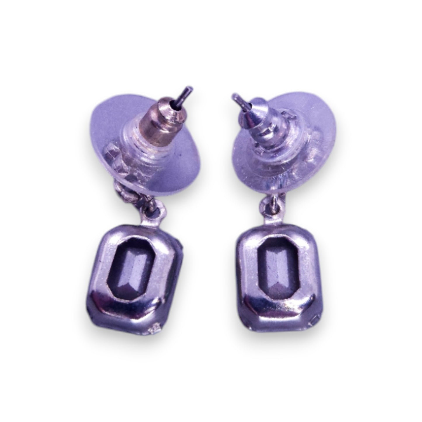 Silver Tone Classic Earrings