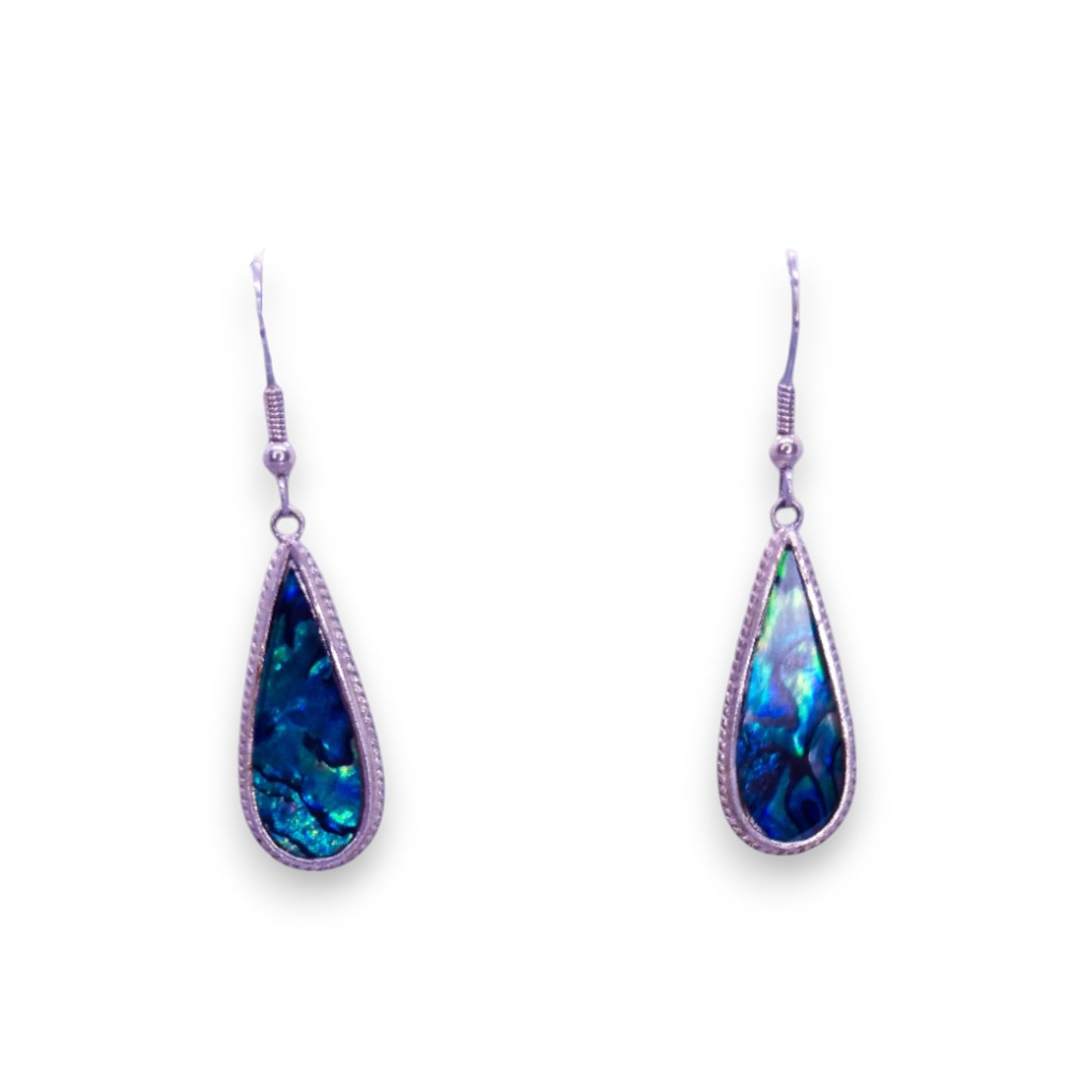 Sterling Silver Paua Shell Vintage Earrings