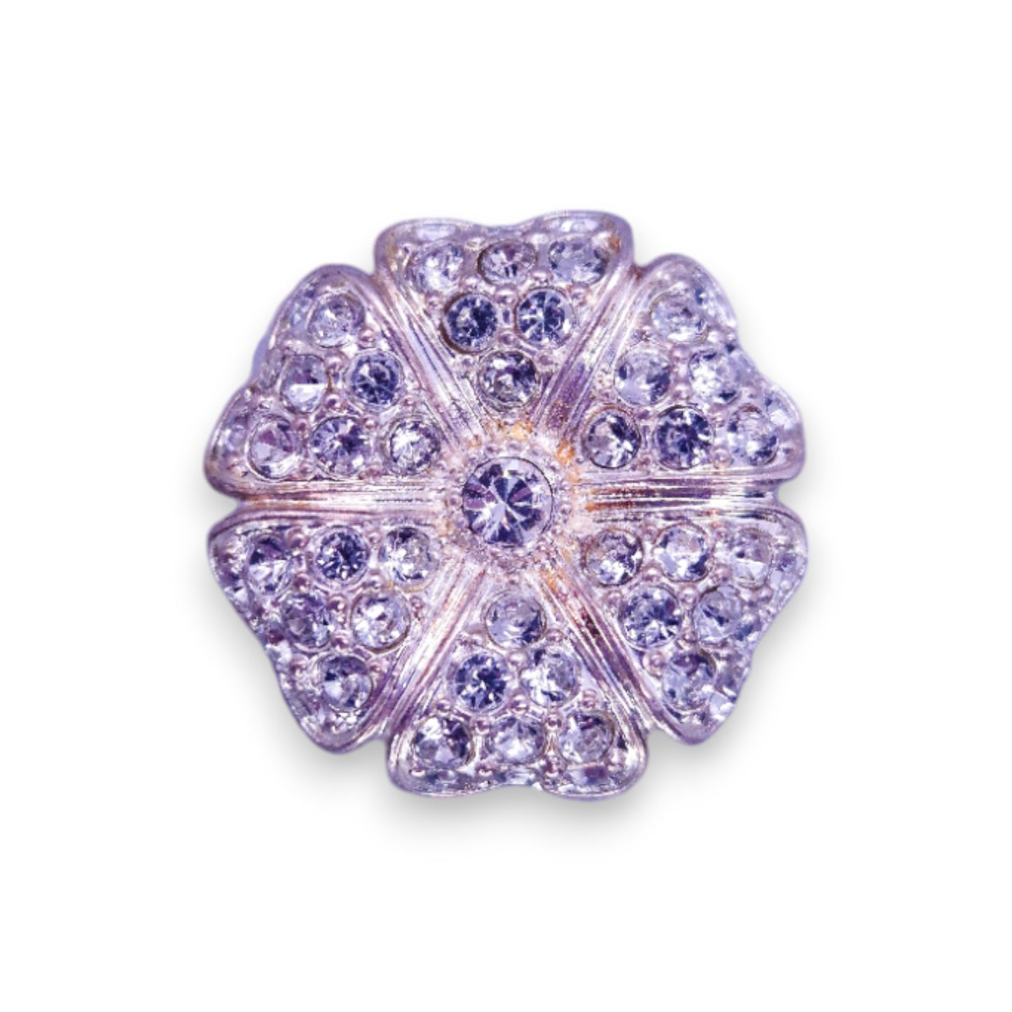 Silver Tone Clear Stones Statement Ring