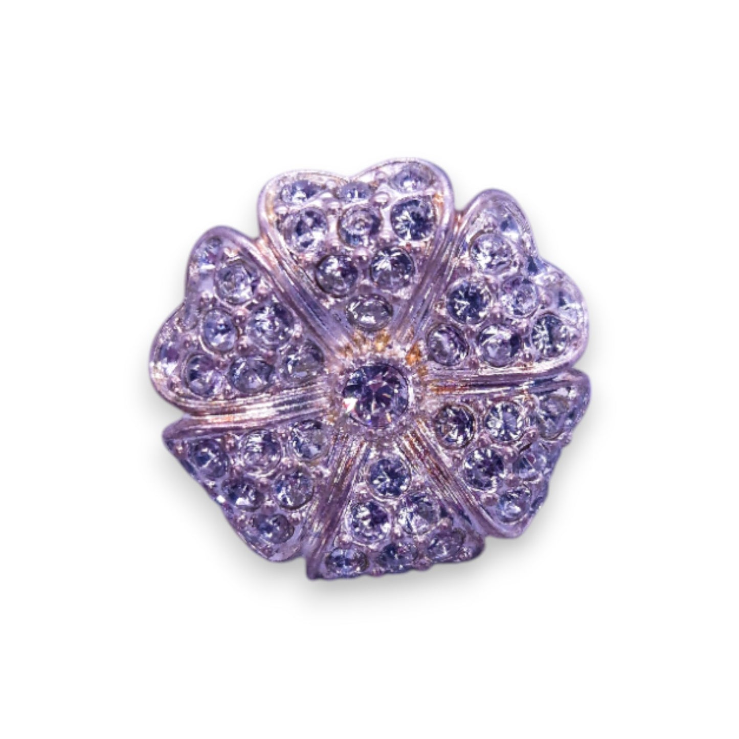 Silver Tone Clear Stones Statement Ring