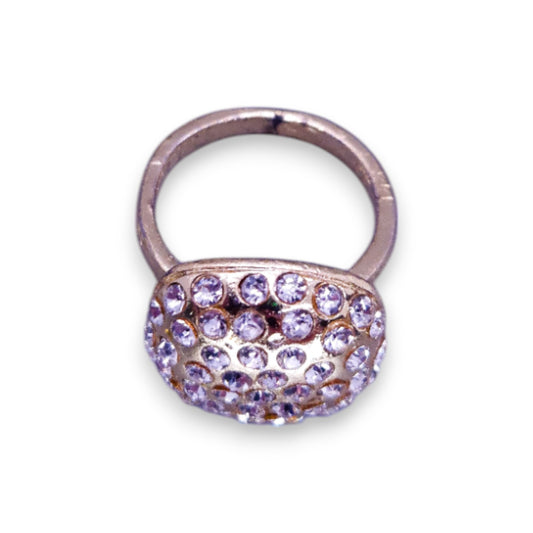 Gold Tone Cubic Zirconia Classic Ring