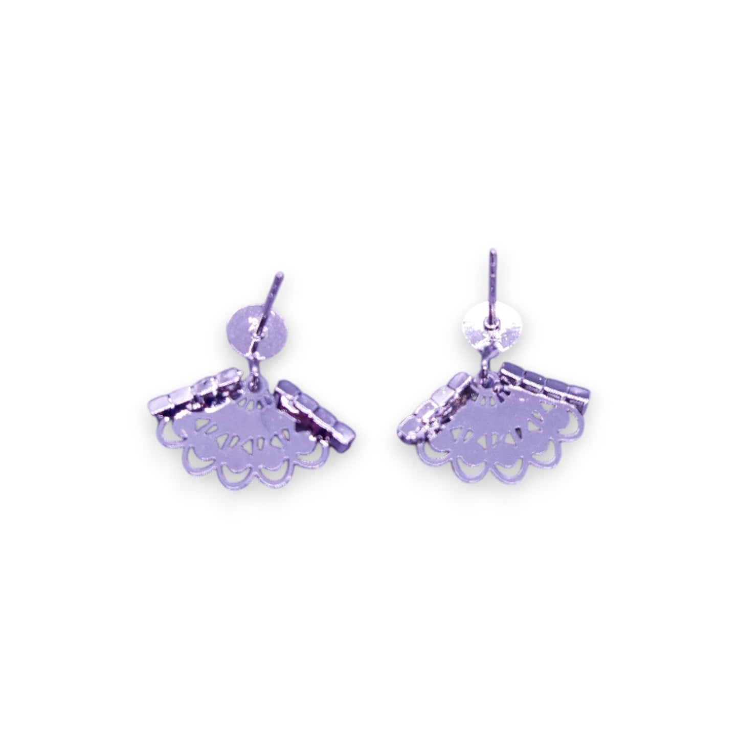Silver Tone Cubic Zirconia Classic Earrings