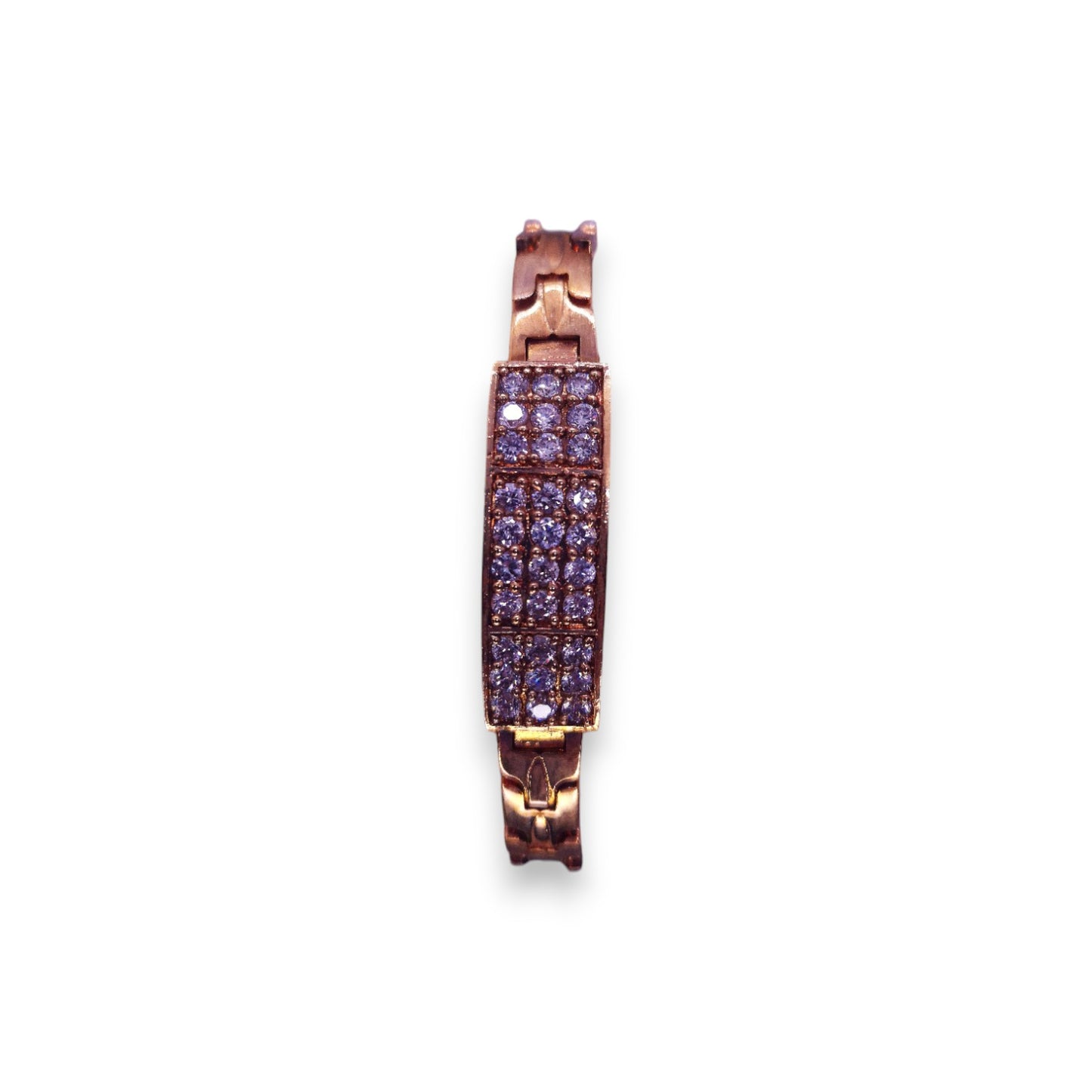Rose Gold Tone Clear Cubic Zirconia Classic Bracelet