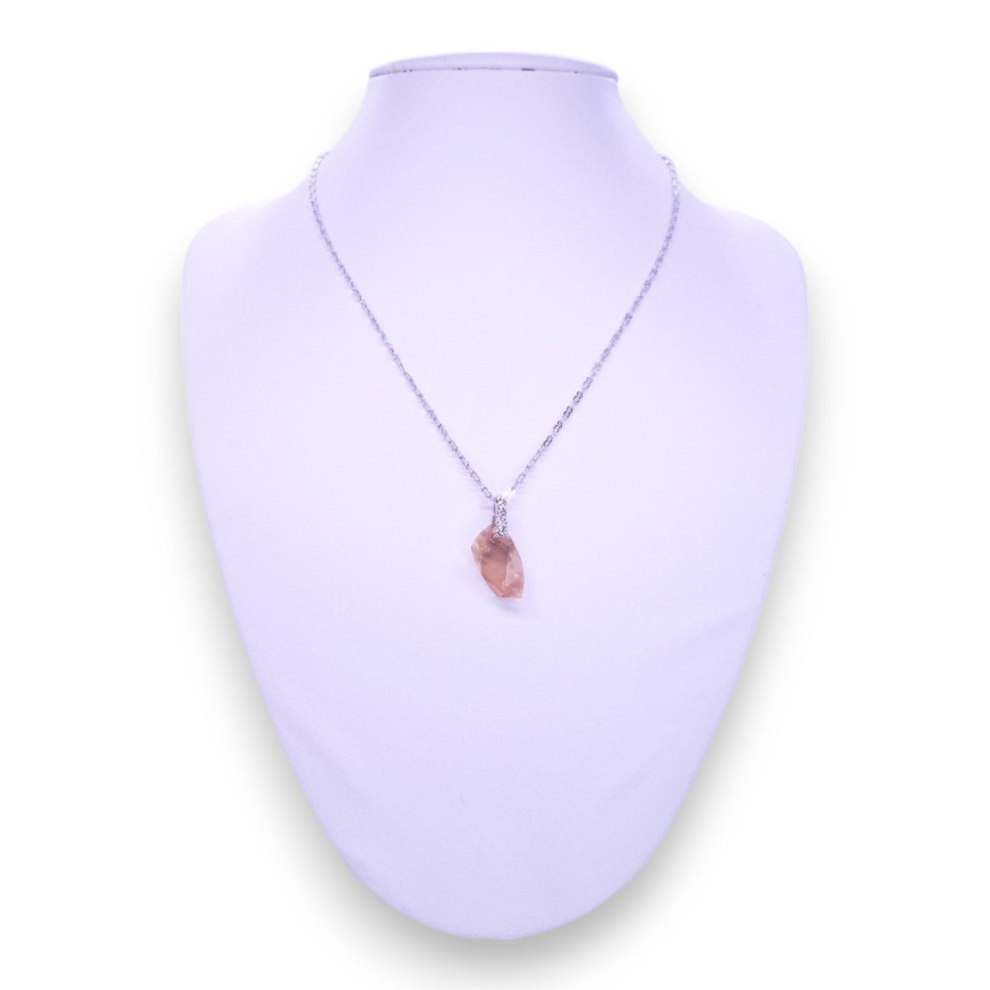 Silver Tone Austrian Crystal & Cubic Zirconia Modern Necklace & Earrings by GoSparkling