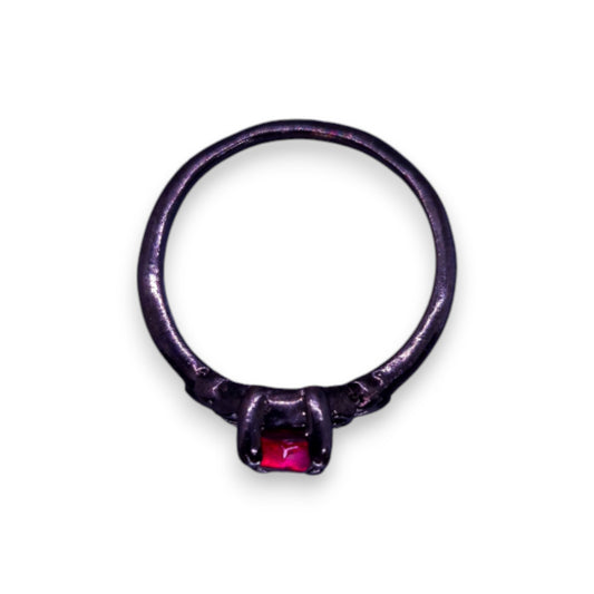 Metal Red Cubic Zirconia Classic Ring