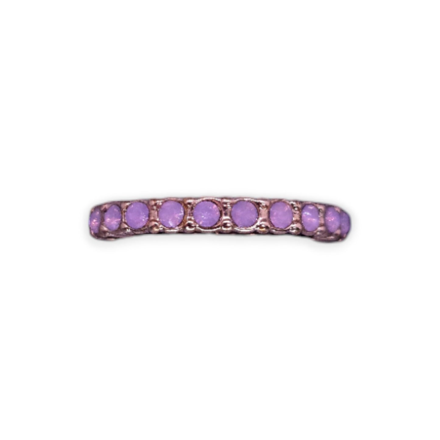 Gold Tone Pink Cubic Zirconia Classic Ring