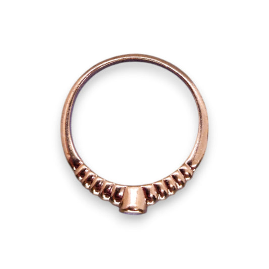 Gold Tone Cubic Zirconia Classic Ring