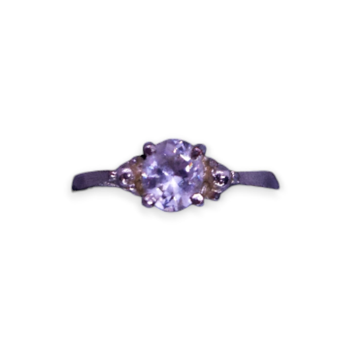 Sterling Silver Clear Cubic Zirconia Classic Ring