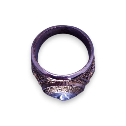 Gold Tone Cubic Zirconia Classic Ring