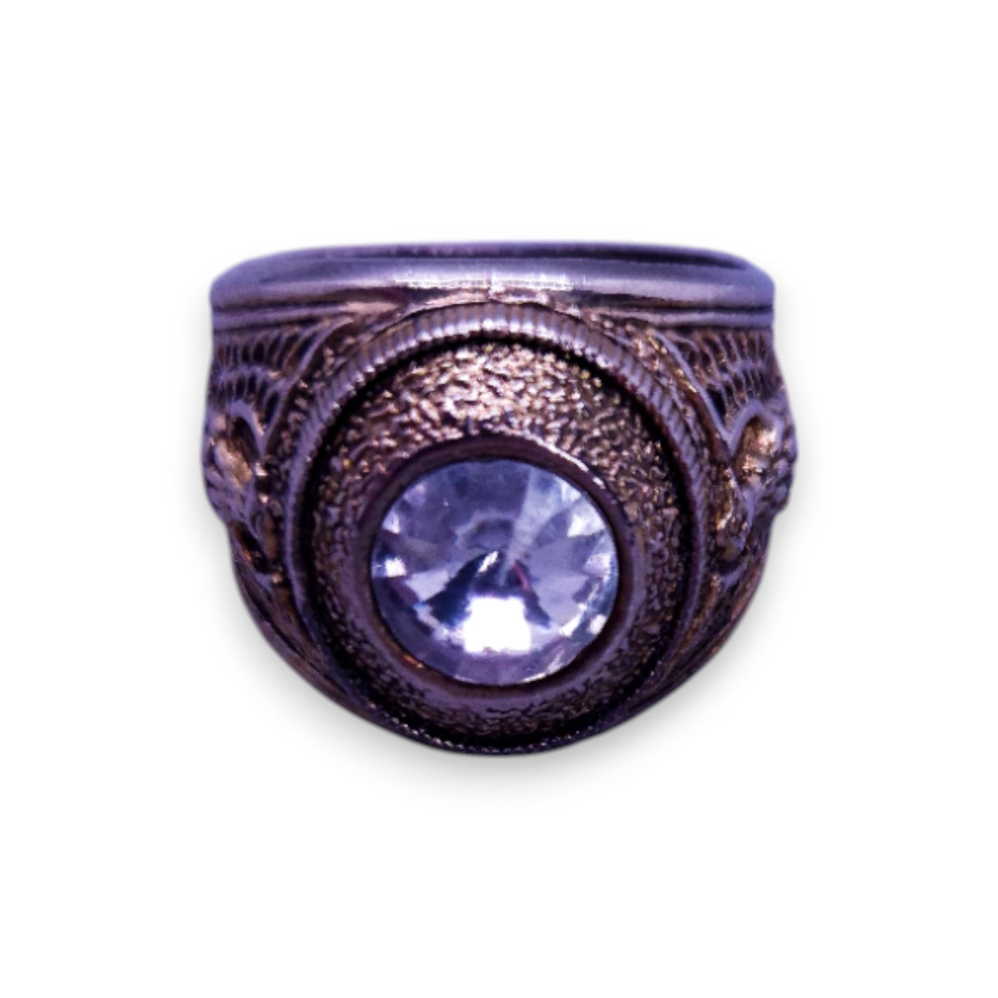 Gold Tone Cubic Zirconia Classic Ring