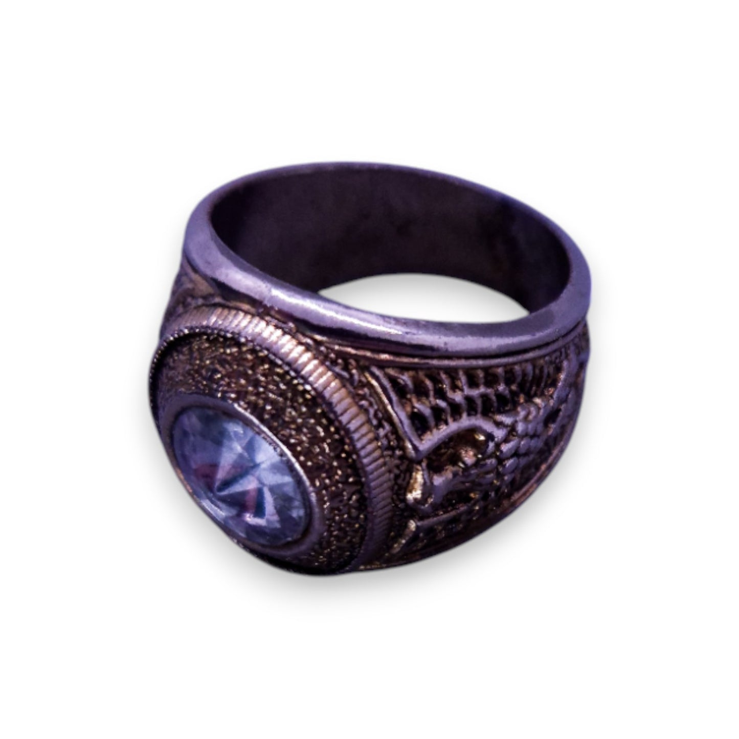 Gold Tone Cubic Zirconia Classic Ring