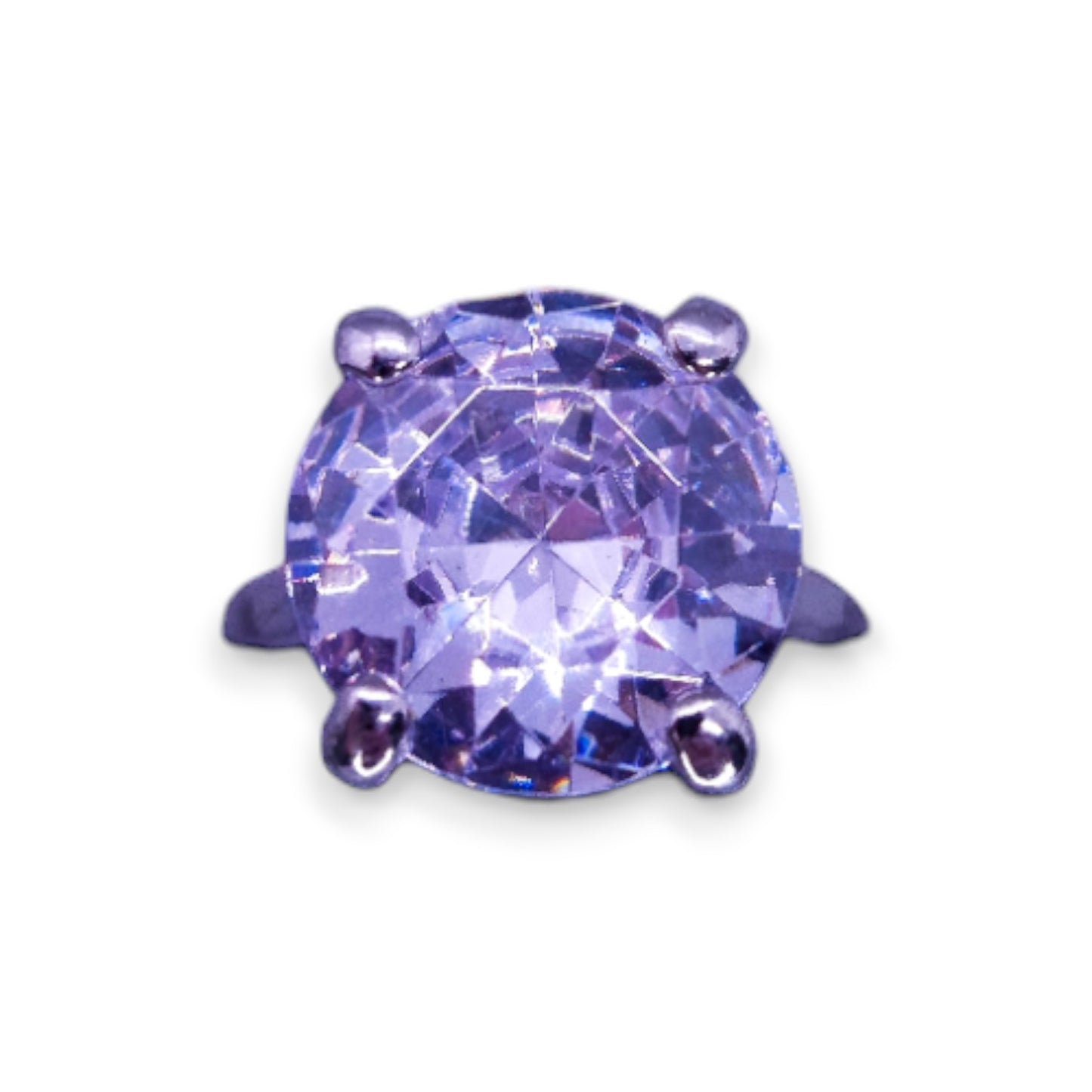 Silver Tone Clear Cubic Zirconia Statement Ring