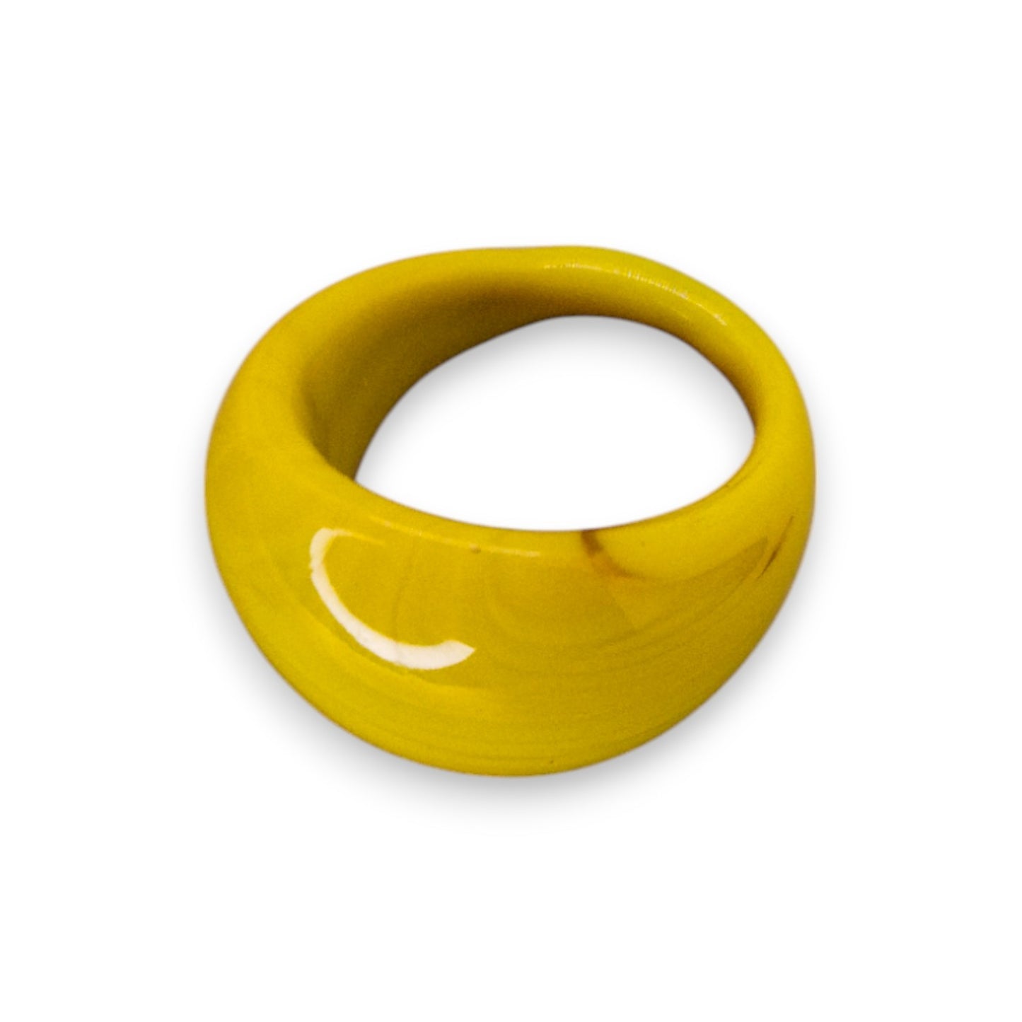 Glass "Honey Dijon" Statement Ring
