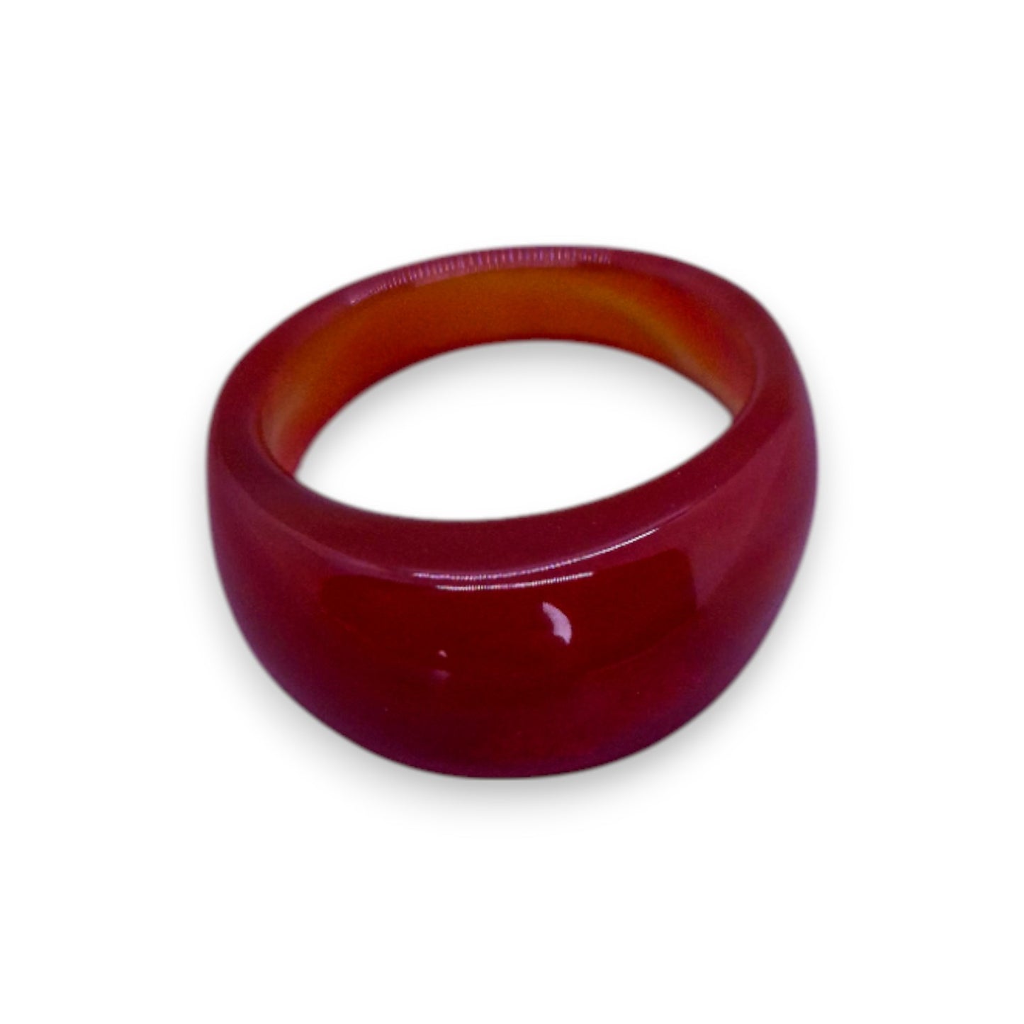 Glass "Cola Cube" Statement Ring