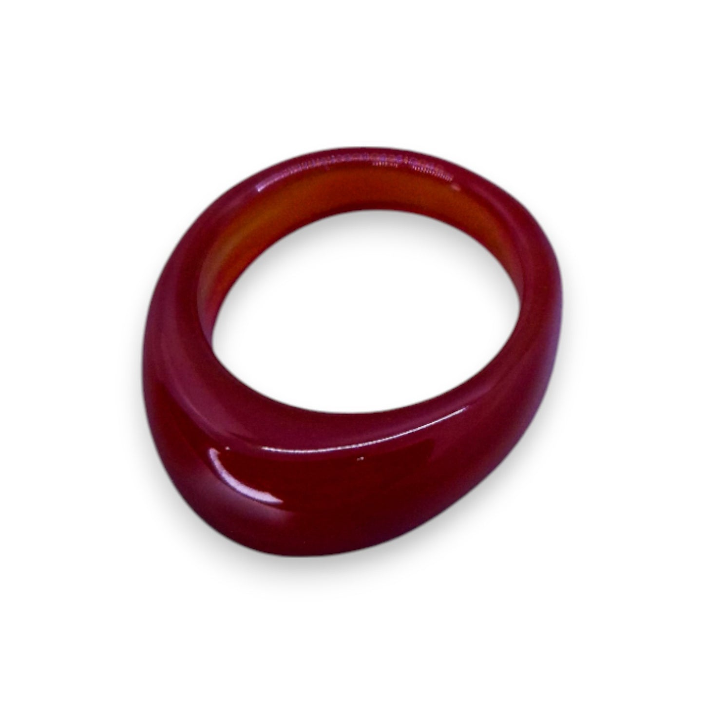 Glass "Cola Cube" Statement Ring