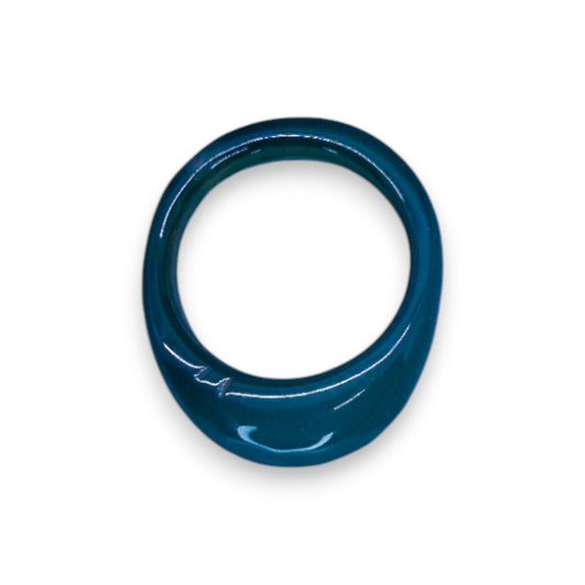 Glass "Blueberry Mint" Statement Ring
