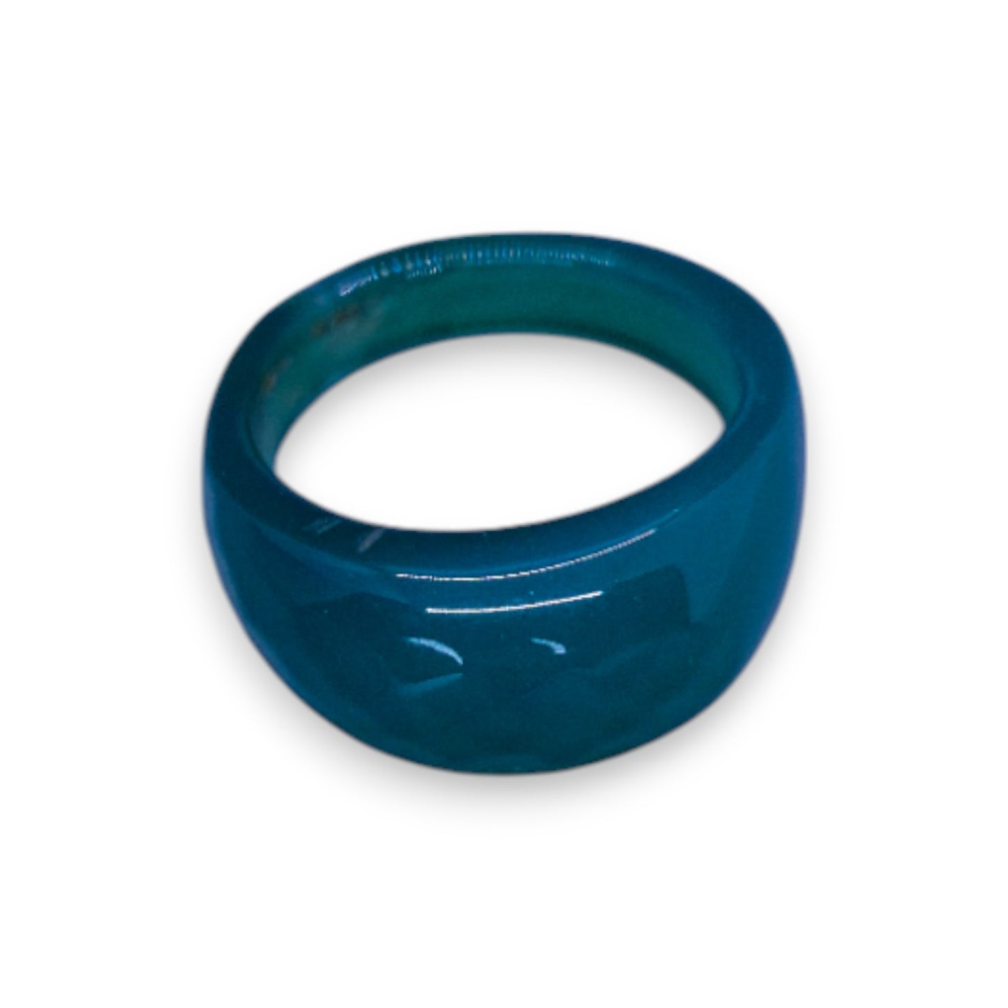Glass "Blueberry Mint" Statement Ring