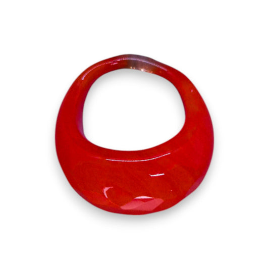 Glass "Tangerine Fizz" Statement Ring