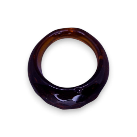 Glass "Toffee Apple" Statement Ring