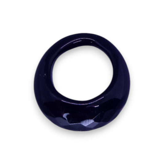 Glass "Liquorice Twist" Statement Ring