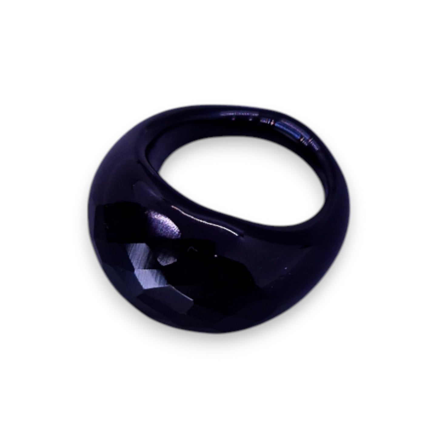 Glass "Liquorice Twist" Statement Ring