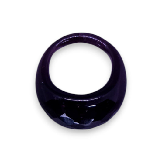 Glass "Blackcurrant Glaze" Statement Ring