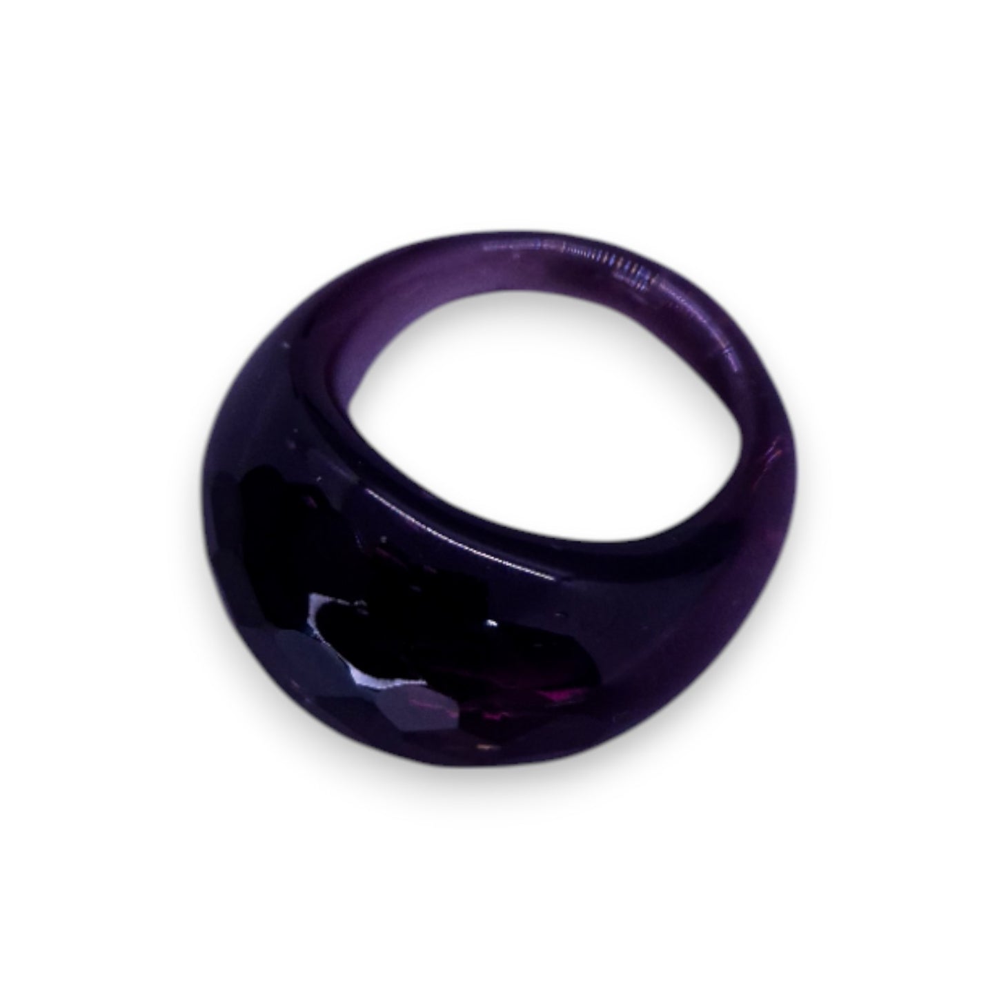 Glass "Blackcurrant Glaze" Statement Ring