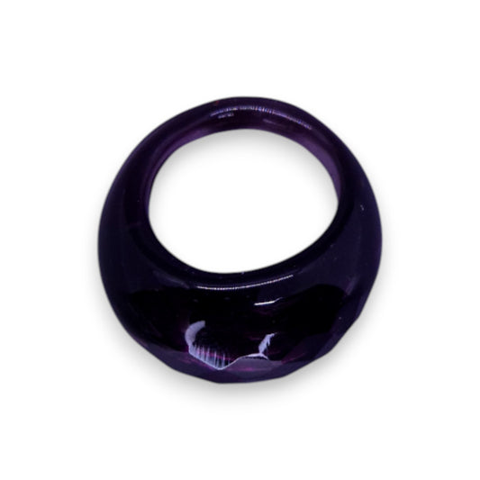 Glass "Blackcurrant Glaze" Statement Ring
