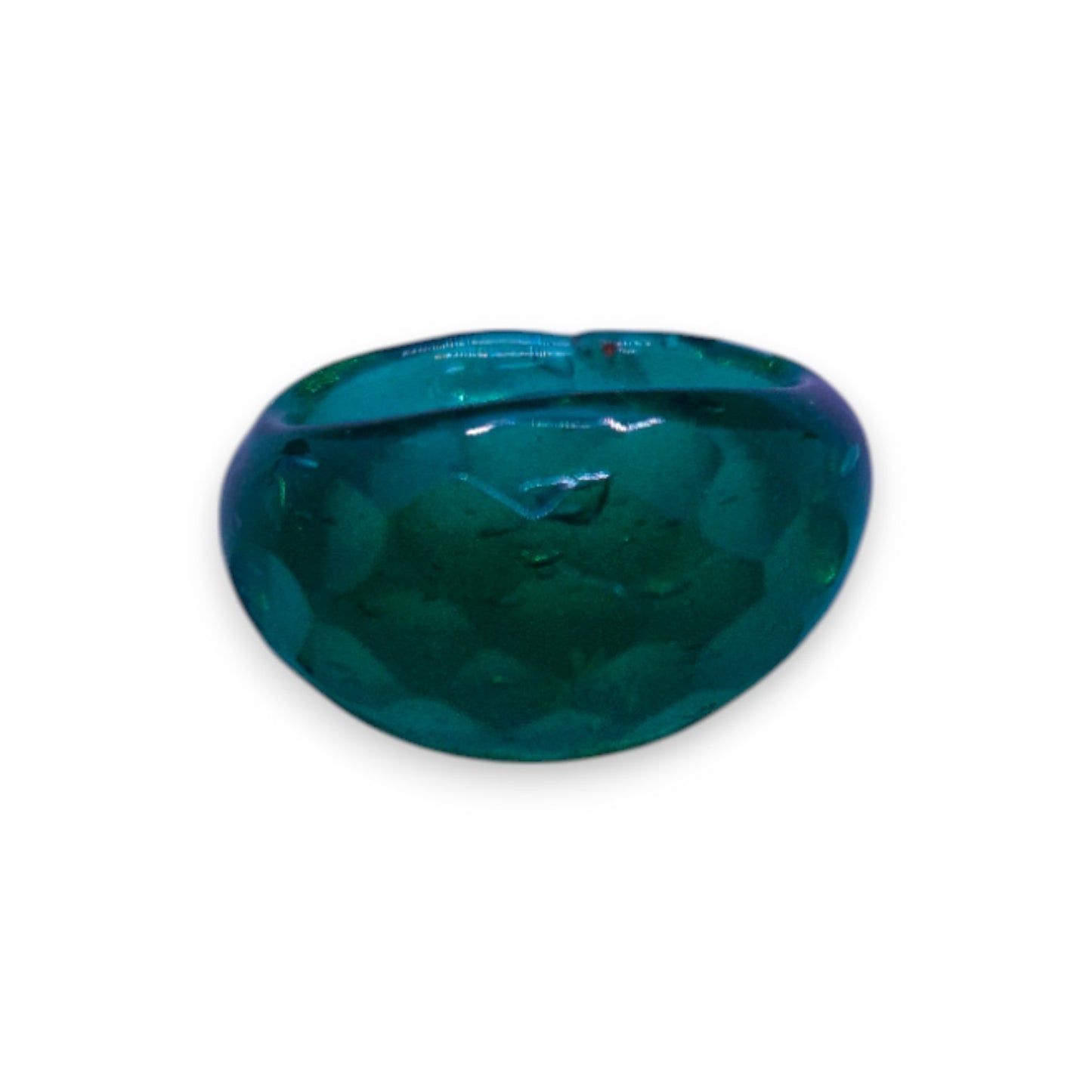 Glass "Spearmint Sugar" Statement Ring