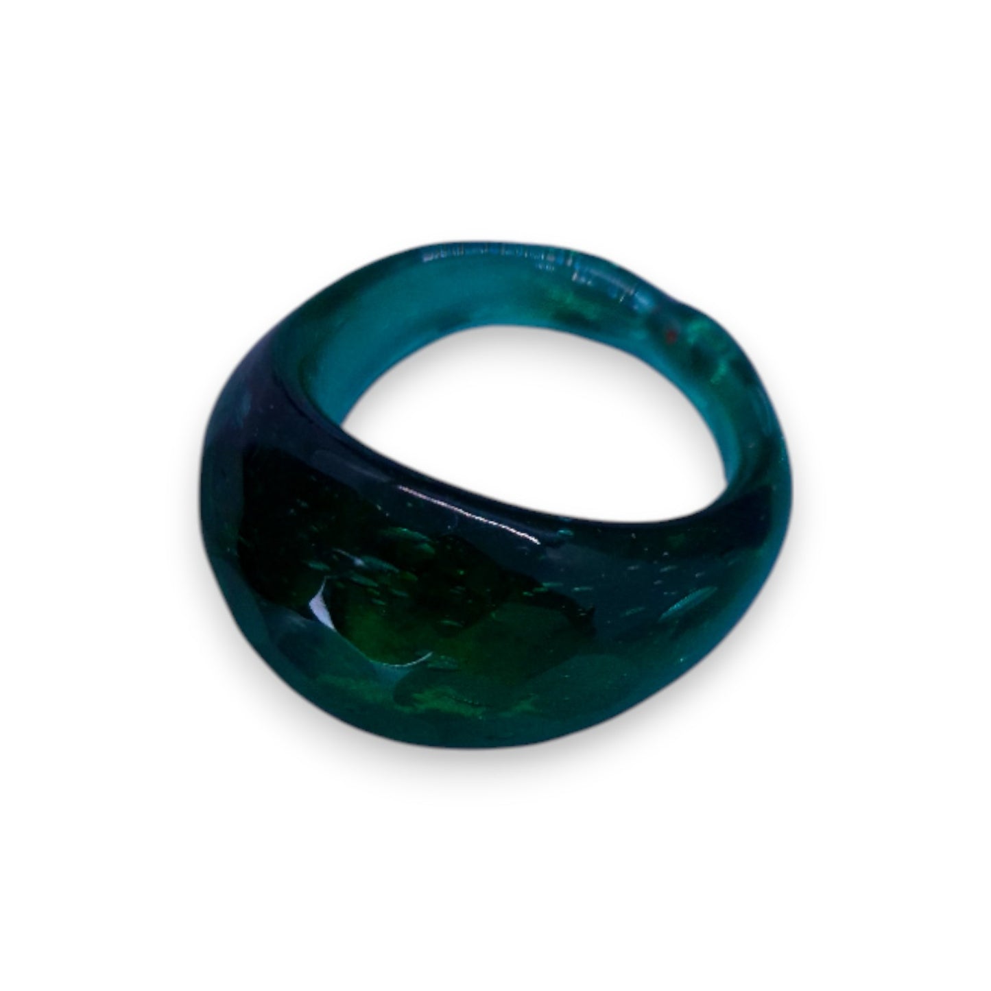 Glass "Spearmint Sugar" Statement Ring