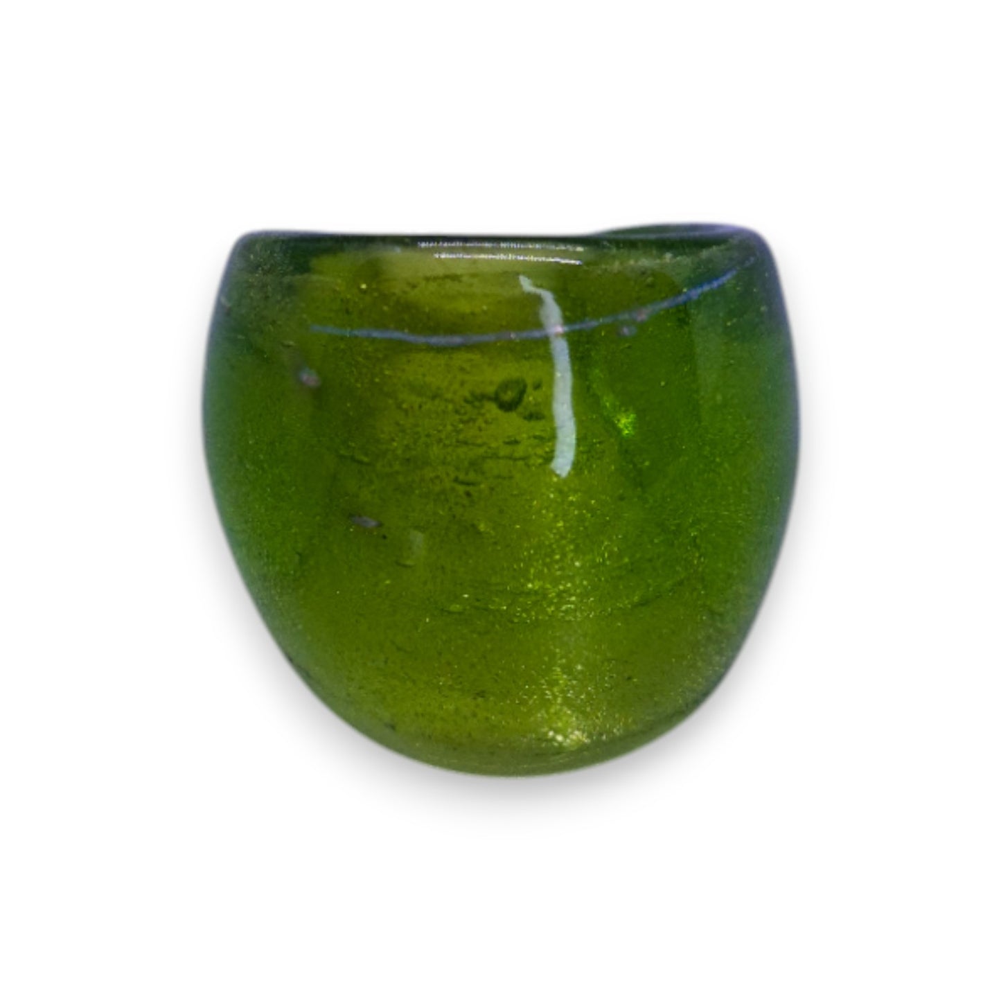 Glass "Apple Martini" Statement Ring