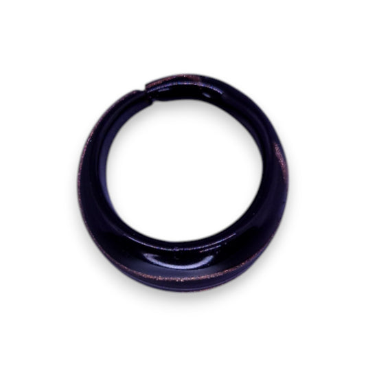 Glass "Espresso Torte" Statement Ring