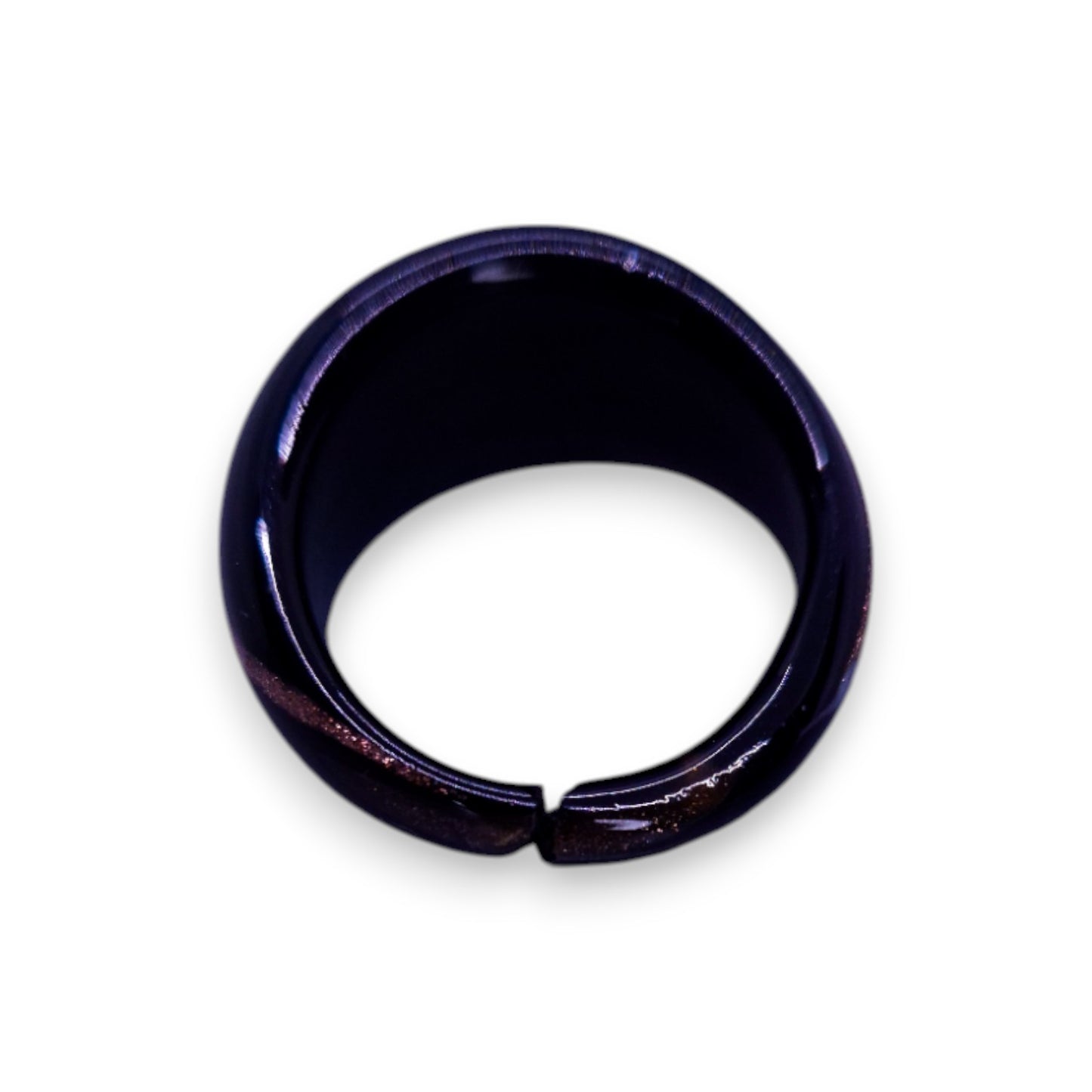 Glass "Espresso Torte" Statement Ring