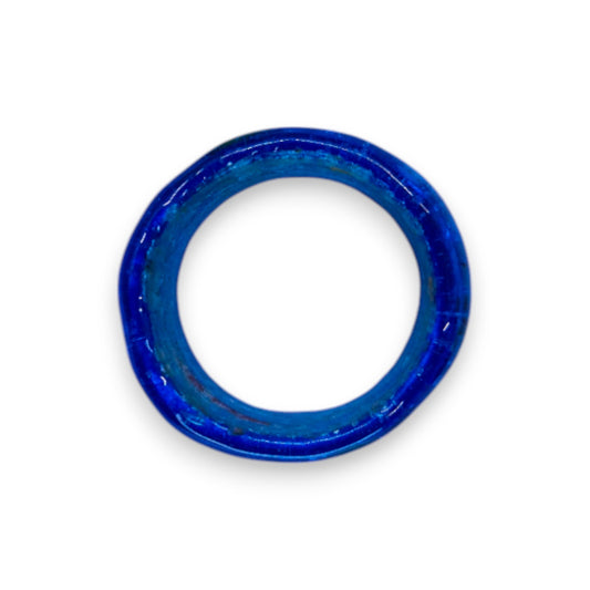 Glass " Blue Lagoon" Statement Ring