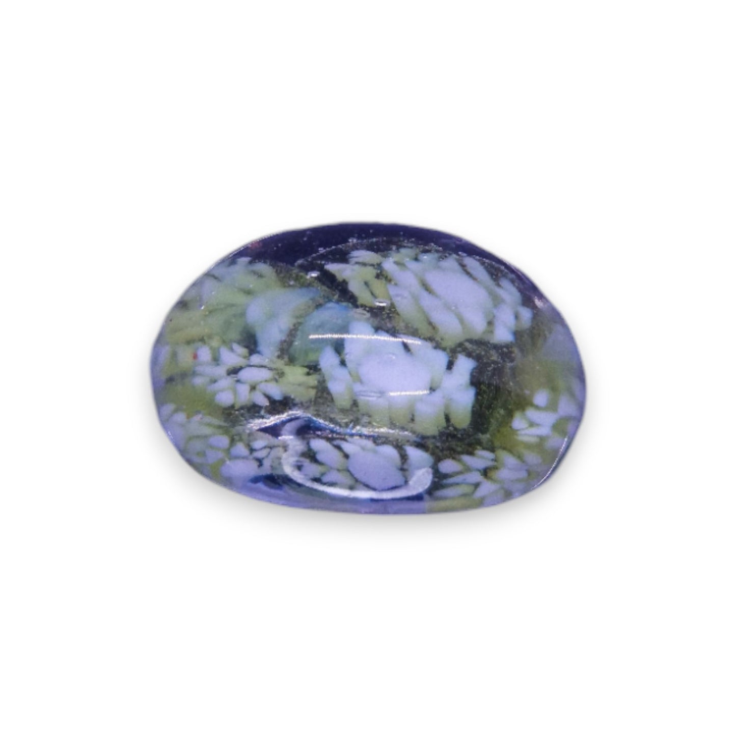 Glass "Coconut Lime" Statement Ring
