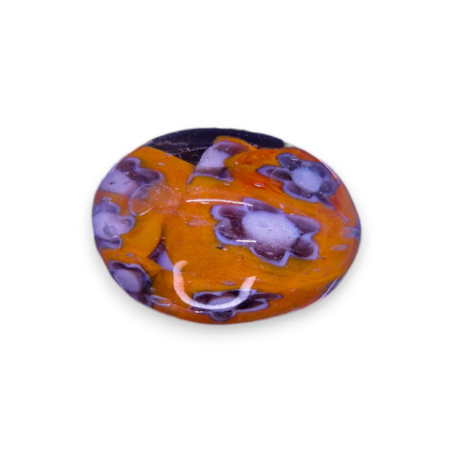 Glass "Orange Blossom" Statement Ring