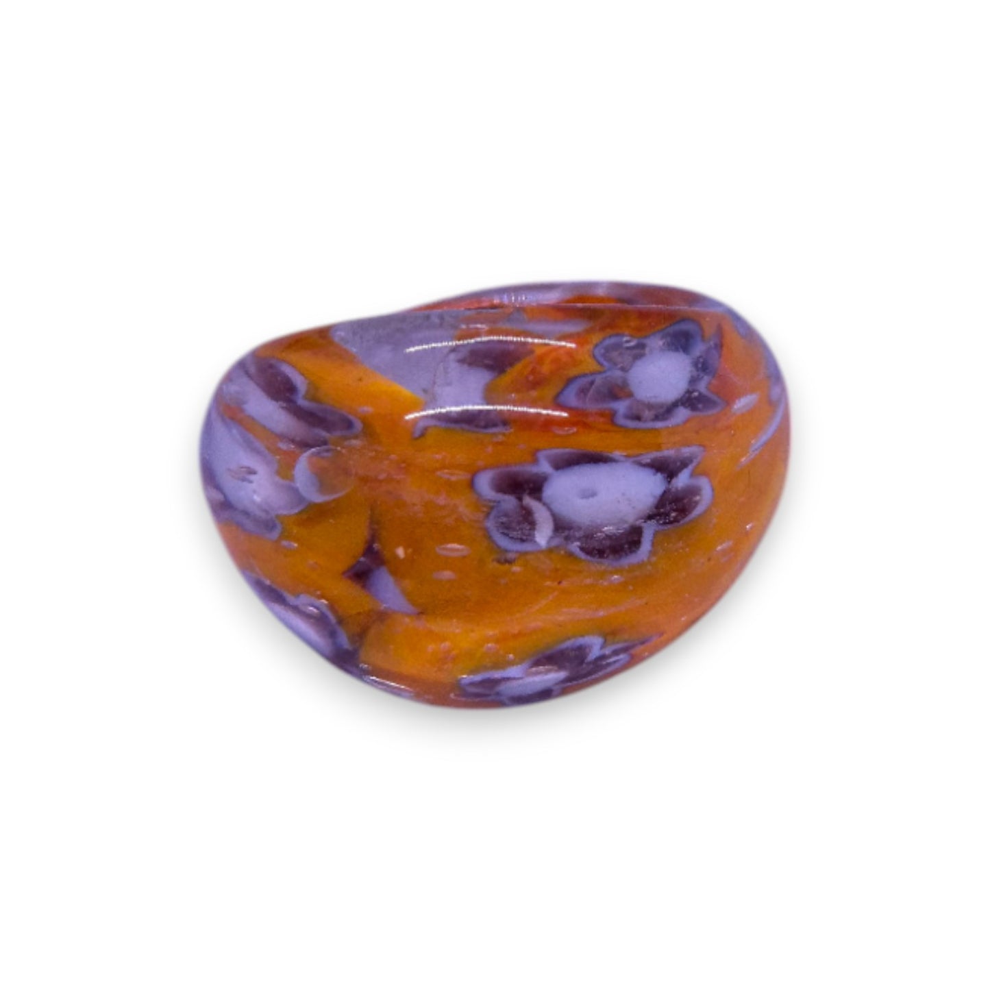 Glass "Orange Blossom" Statement Ring