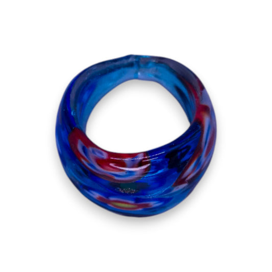 Glass "Tropical Sunrise" Statement Ring