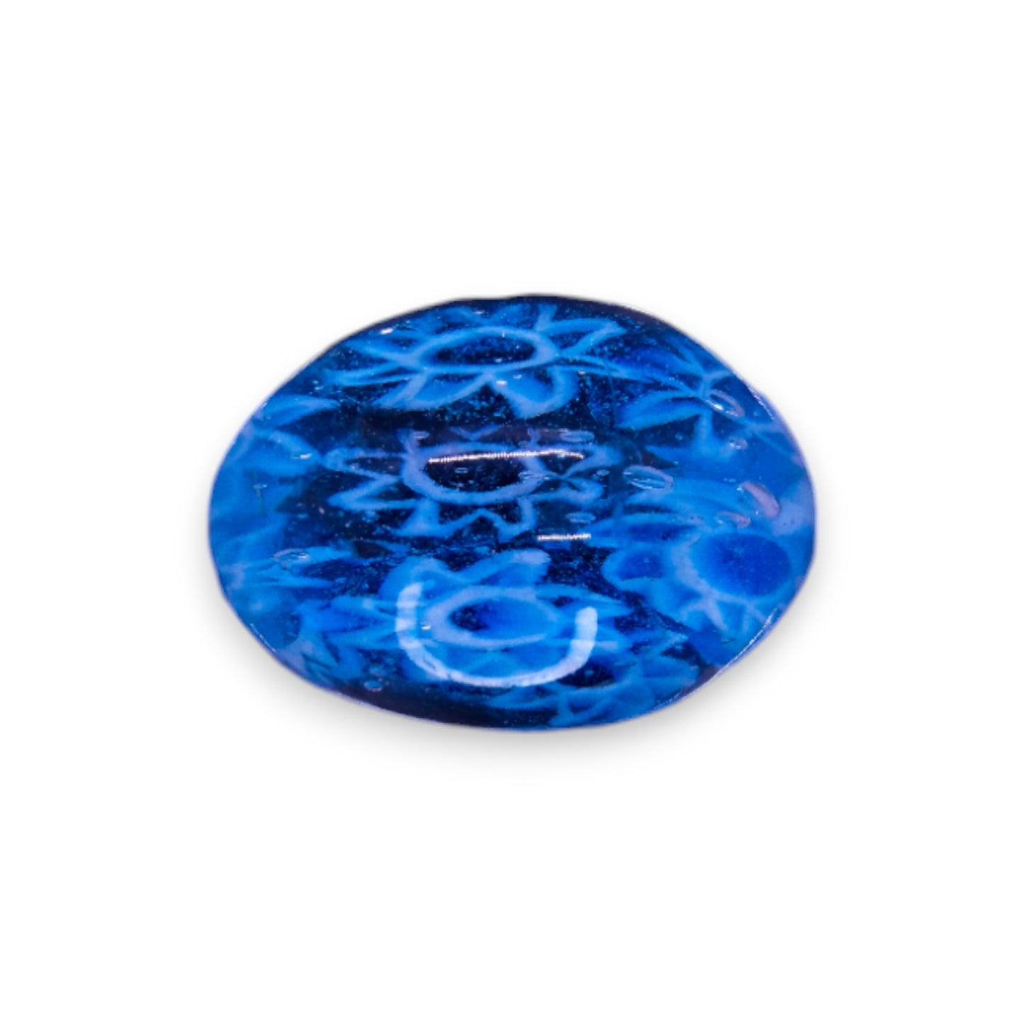 Glass "Blueberry Ice" Statement Ring