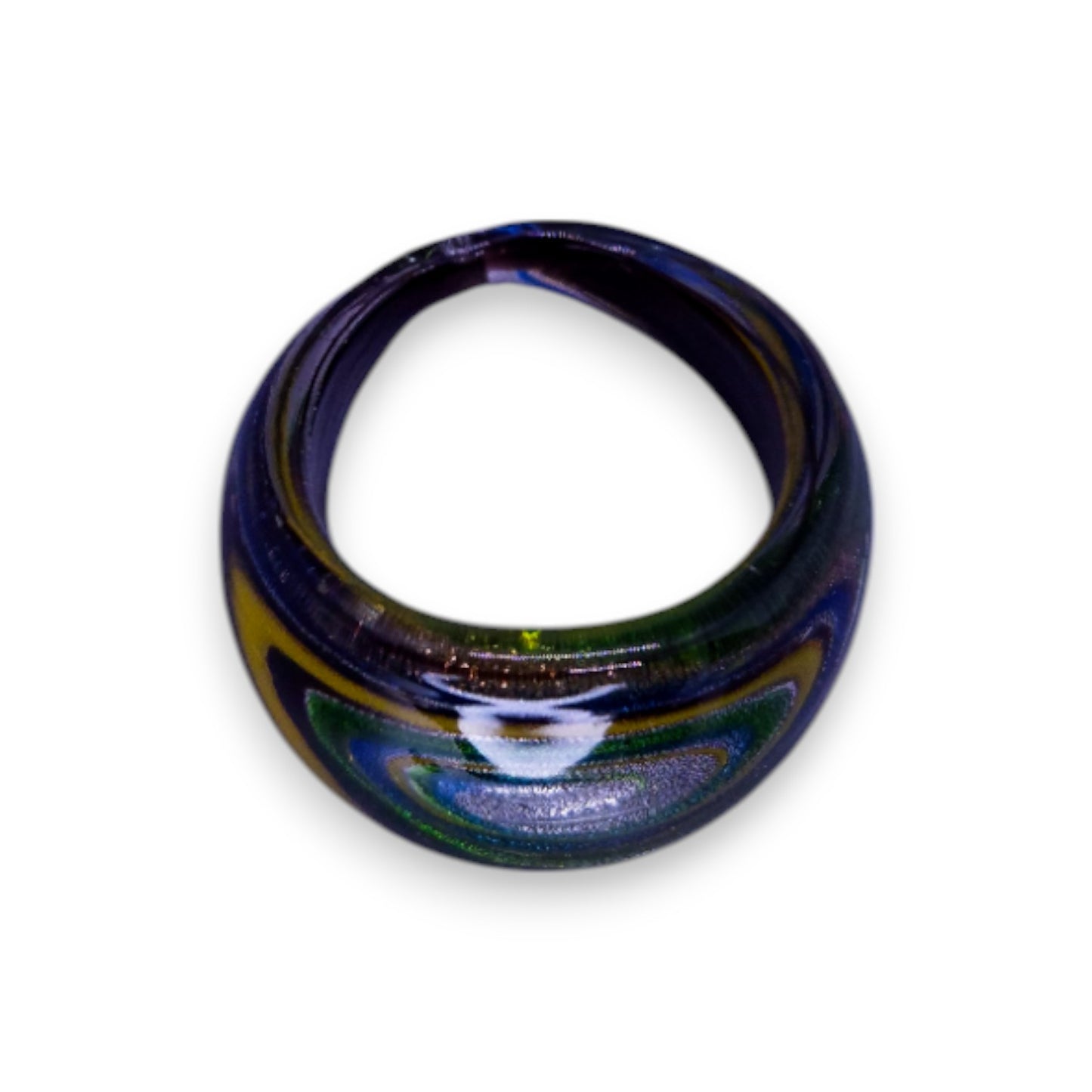 Glass "Cosmic Citrus" Statement Ring