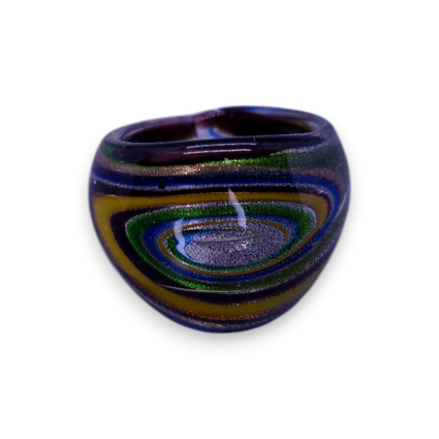 Glass "Cosmic Citrus" Statement Ring