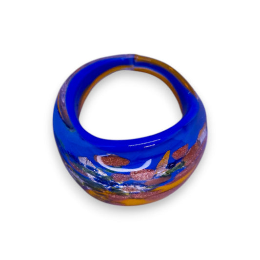 Glass "Coconut Sunrise" Statement Ring
