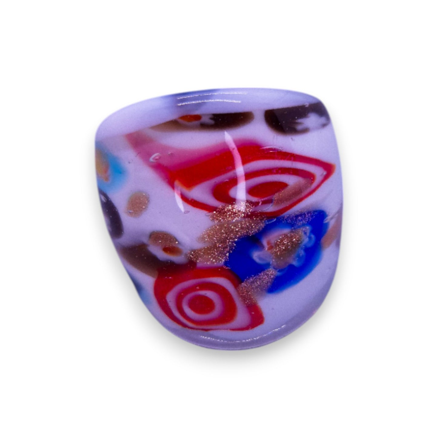 Glass "Iced Berry Tart" Statement Ring
