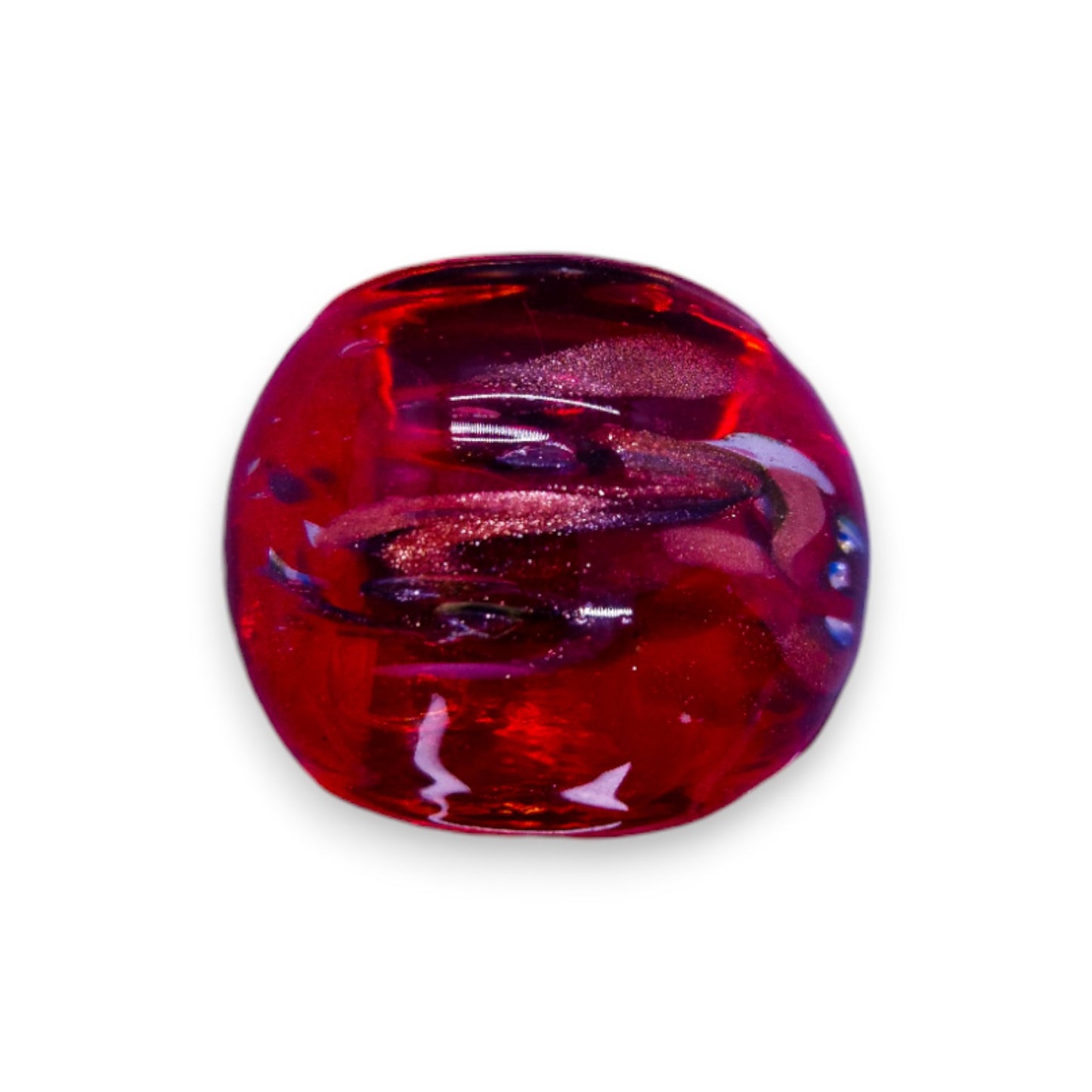 Glass "Spiced Cherry" Statement Ring