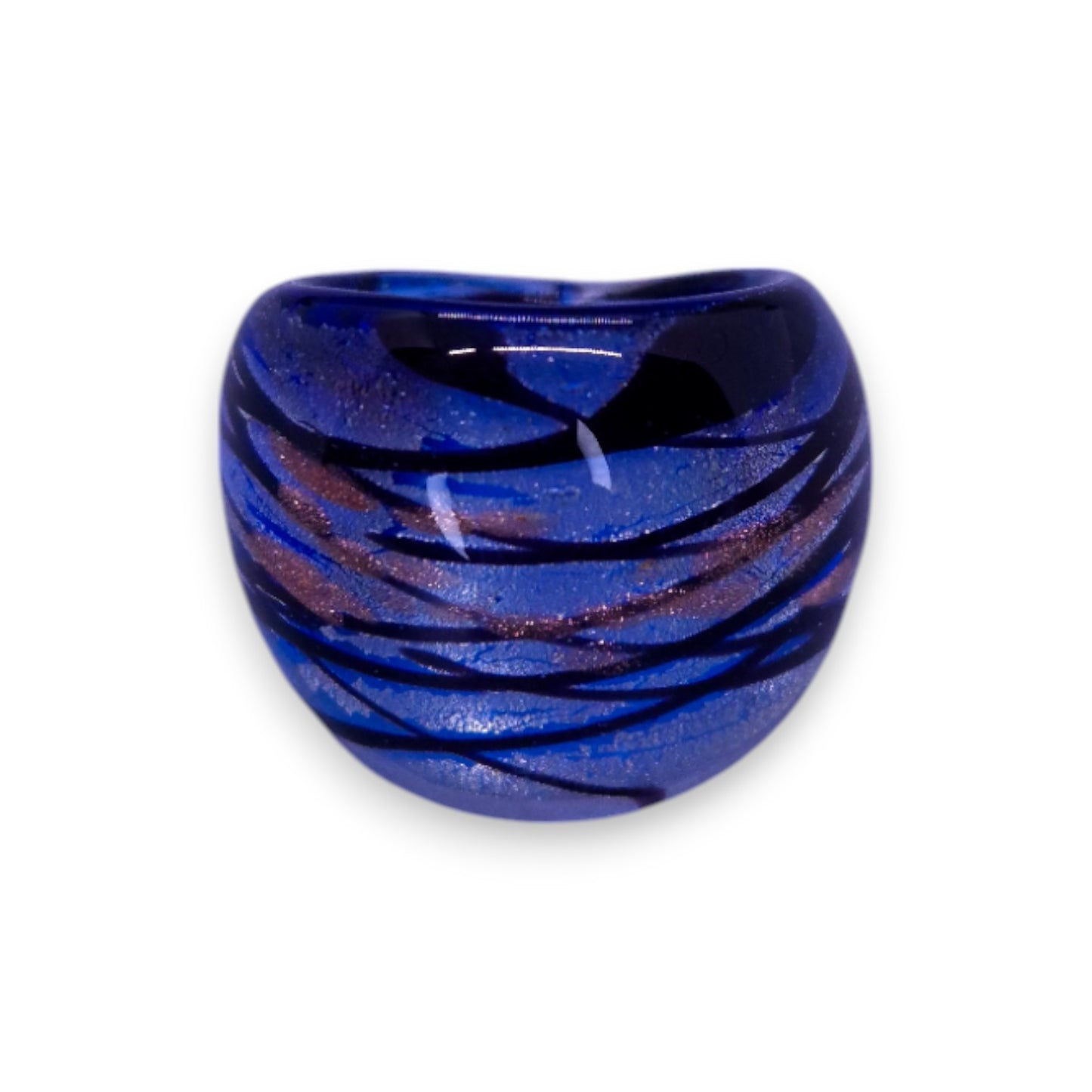 Glass "Smoked Honeyberry" Statement Ring