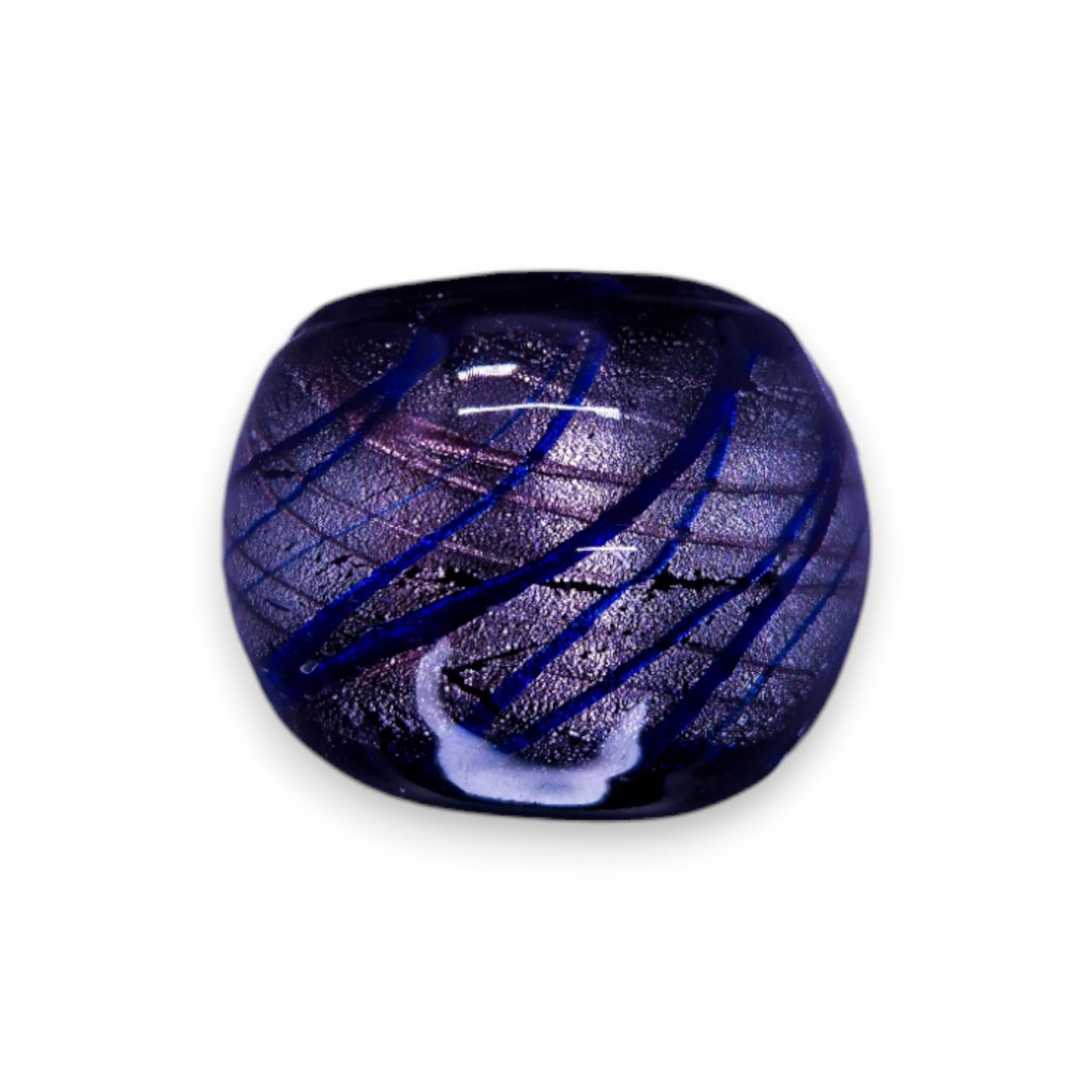 Glass "Midnight Sorbet" Statement Ring