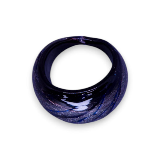 Glass "Midnight Sorbet" Statement Ring
