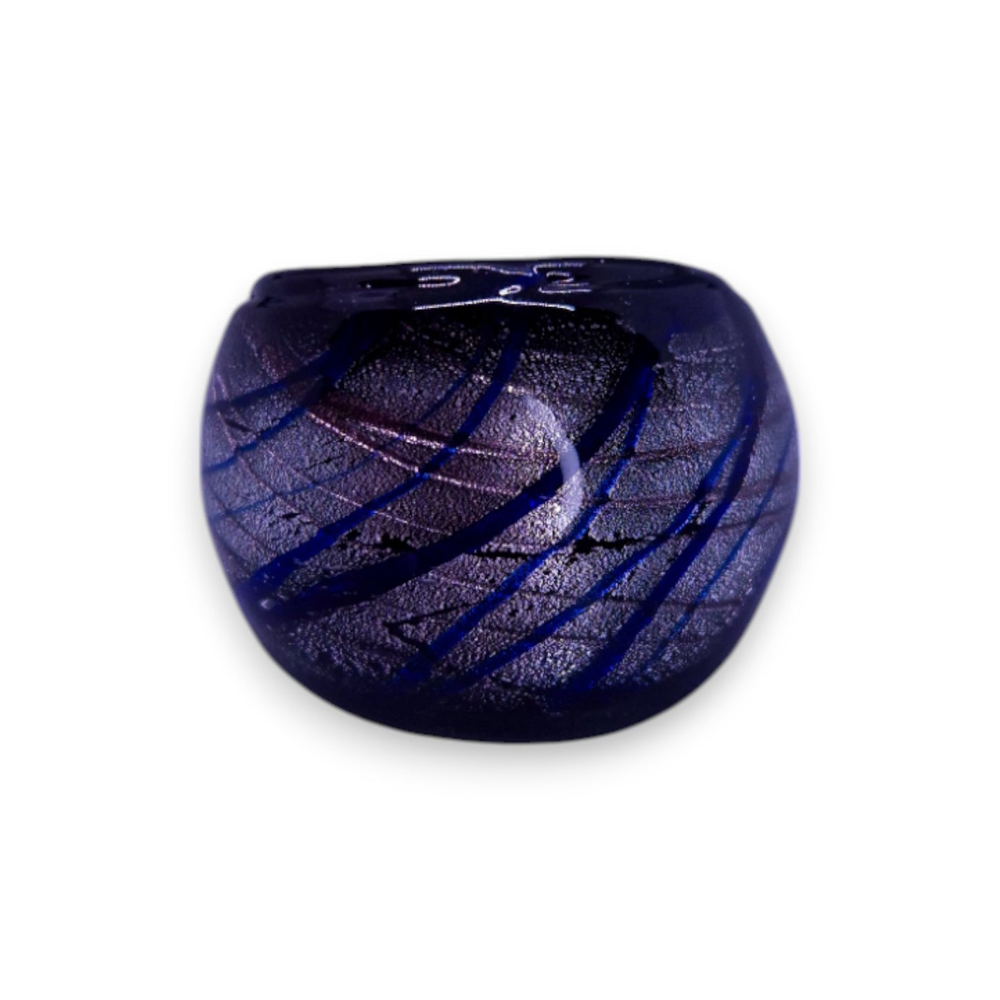 Glass "Midnight Sorbet" Statement Ring